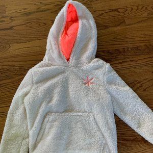 White Fleece Pullover - Girls size 10-12
